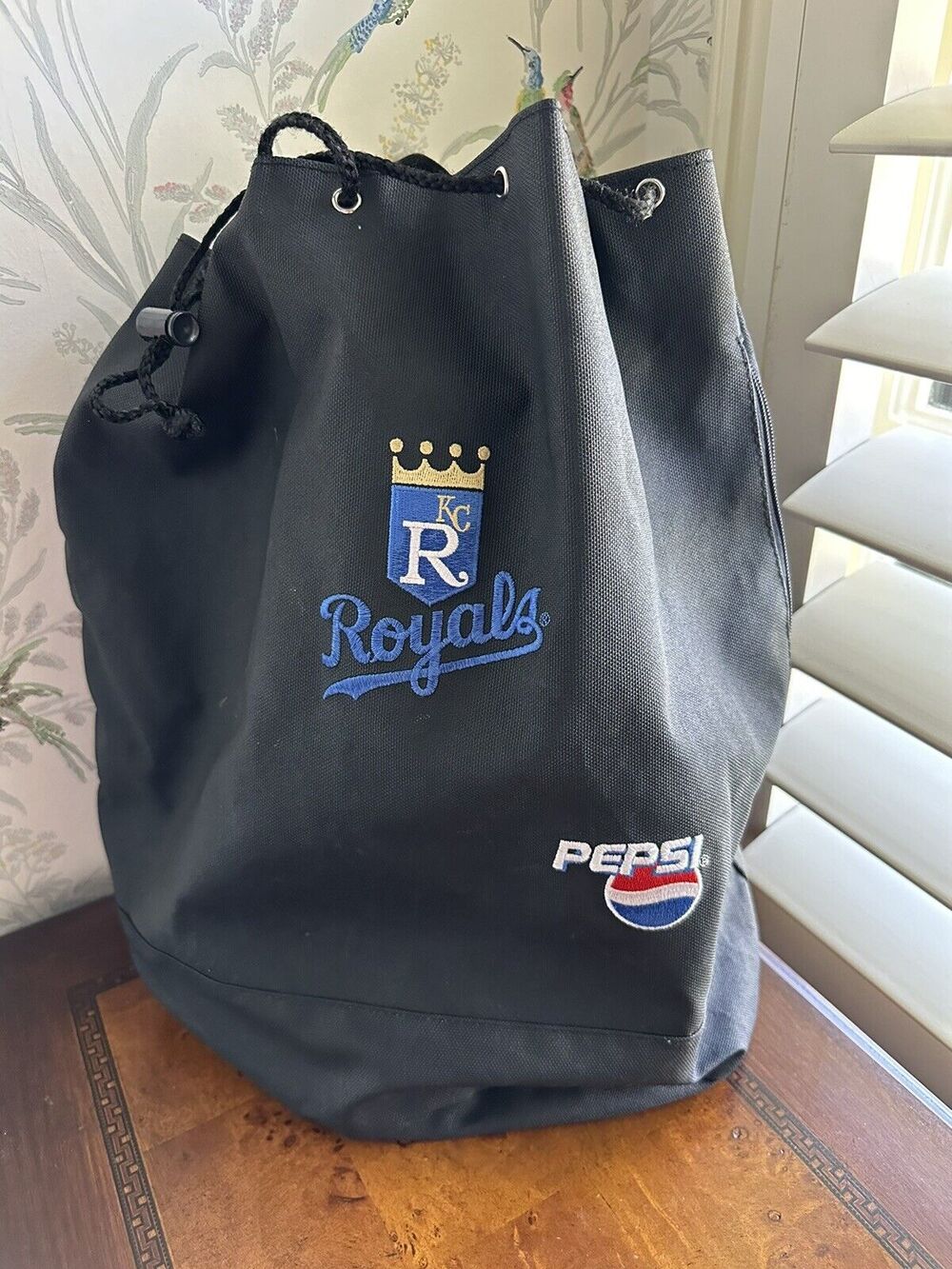 SGA Kansas City Royals Baseball Pepsi Draw String Close Backpack Side Pocket Zip